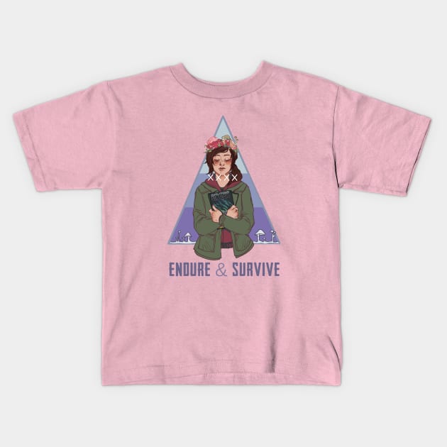 Endure & Survive Kids T-Shirt by kjosephison